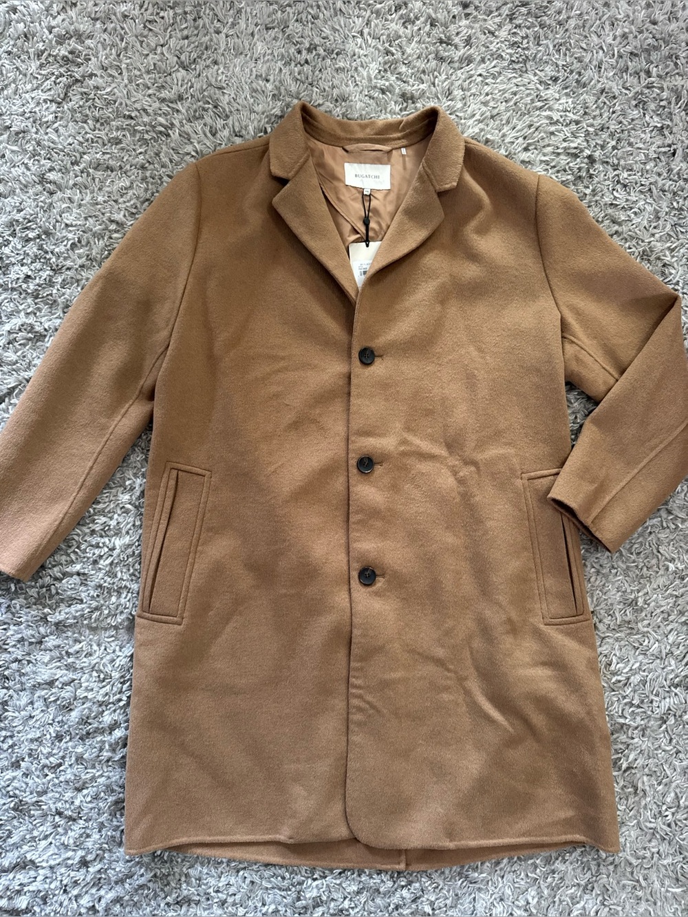 WOOL BUGATCHI XXL ✨ luxury button down coat caramel NEW